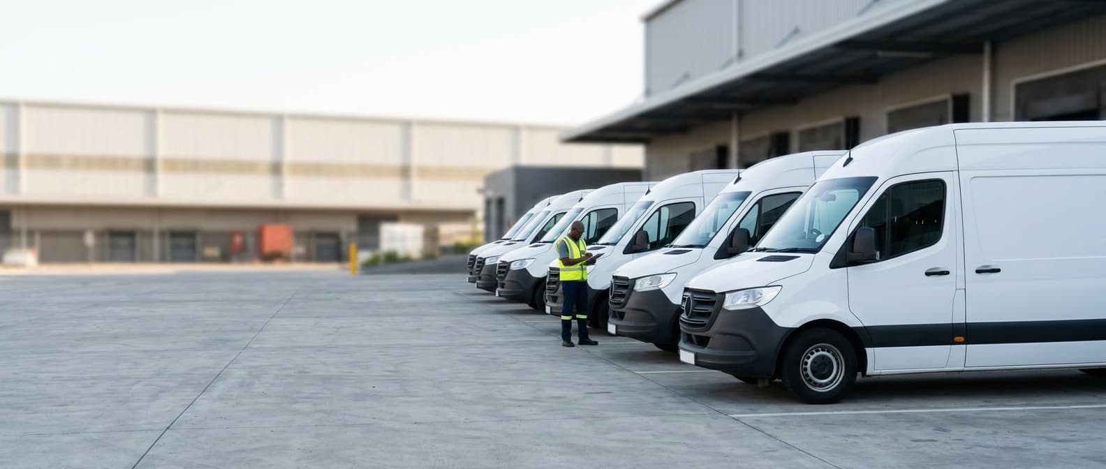 Timiza Logistics fleet vehicles at a loading yard